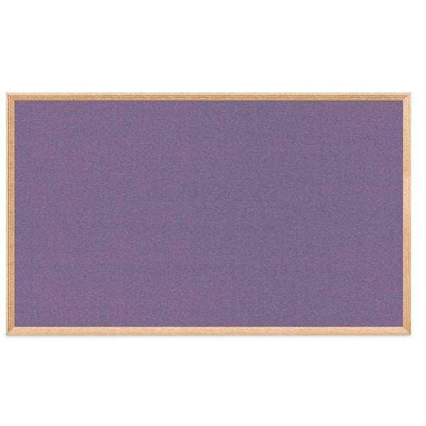 United Visual Products Decor Wood Combo Board, 72"x48", Walnut/Black Porcelain & Amethyst UV705DEFAB-WALNUT-BLKPORC-AMETHY - main